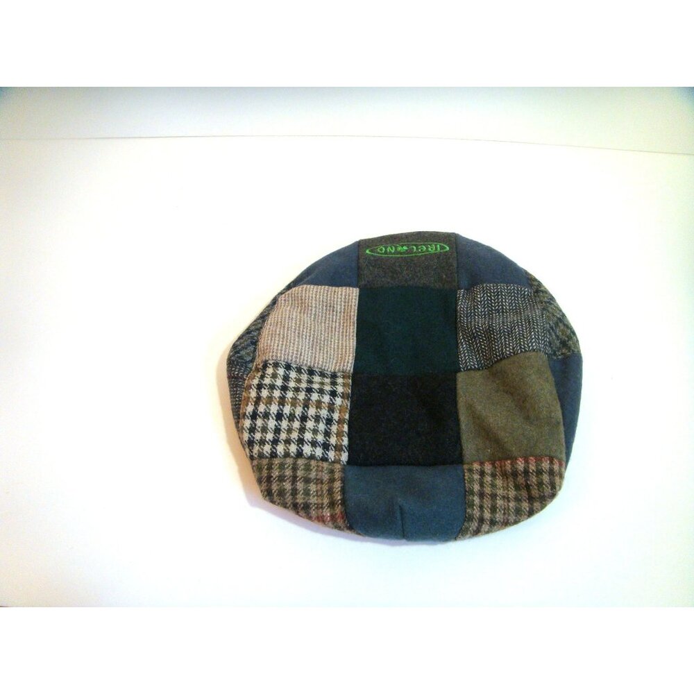 Irish Tweed Flat Cap Patchwork Wool - image 5